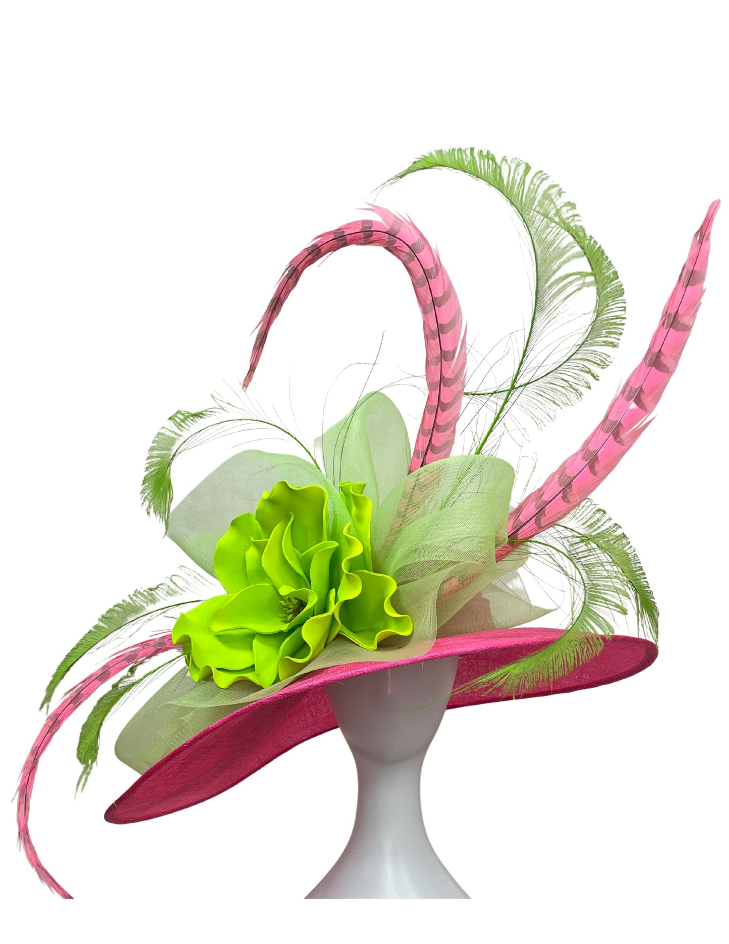 Pink & Green Derby Hat