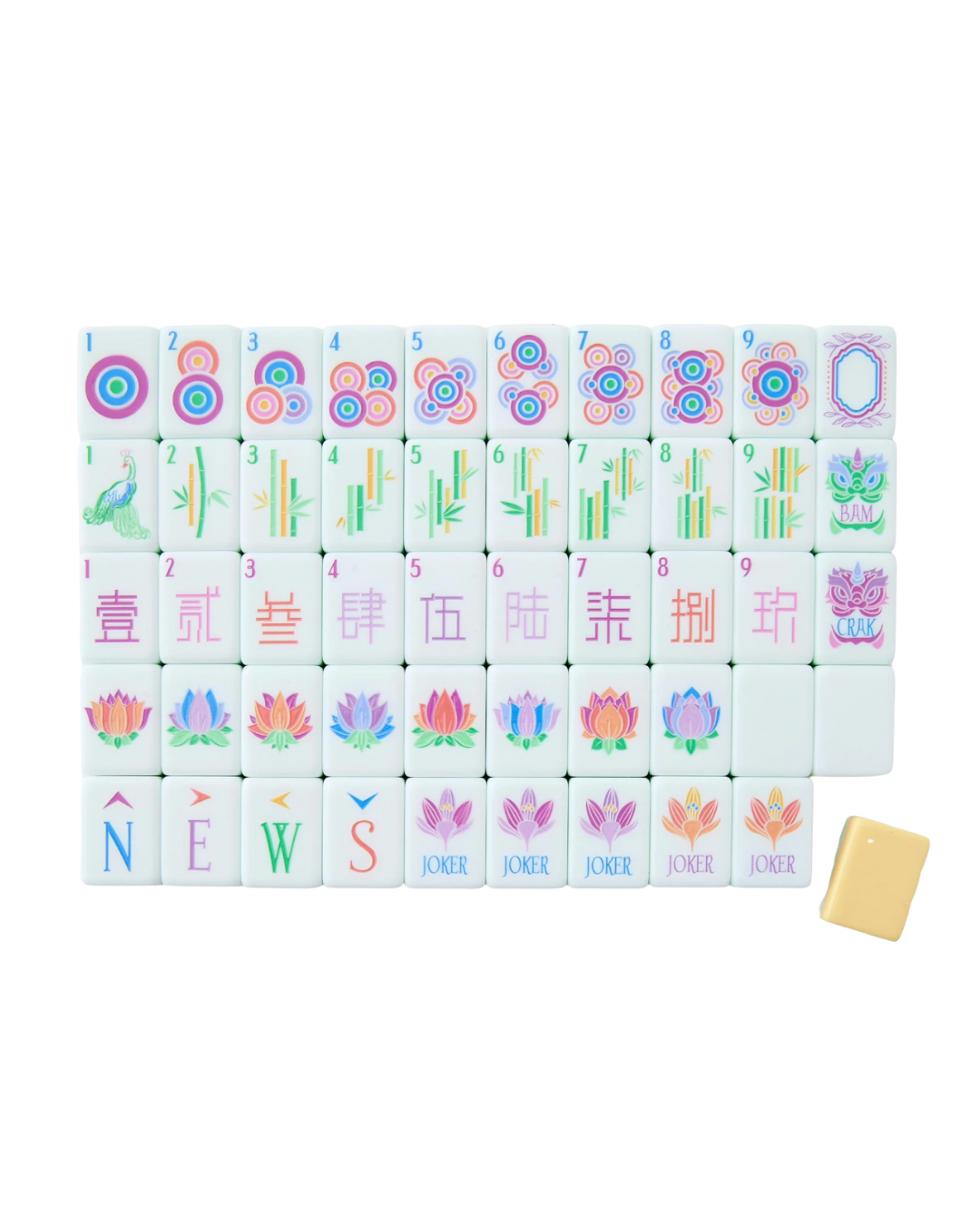 Mahjong Tile Set Sorbet