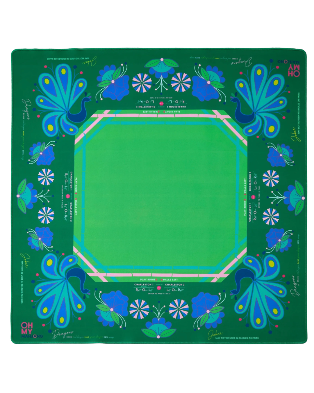 Mahjong Birdie Green Mat