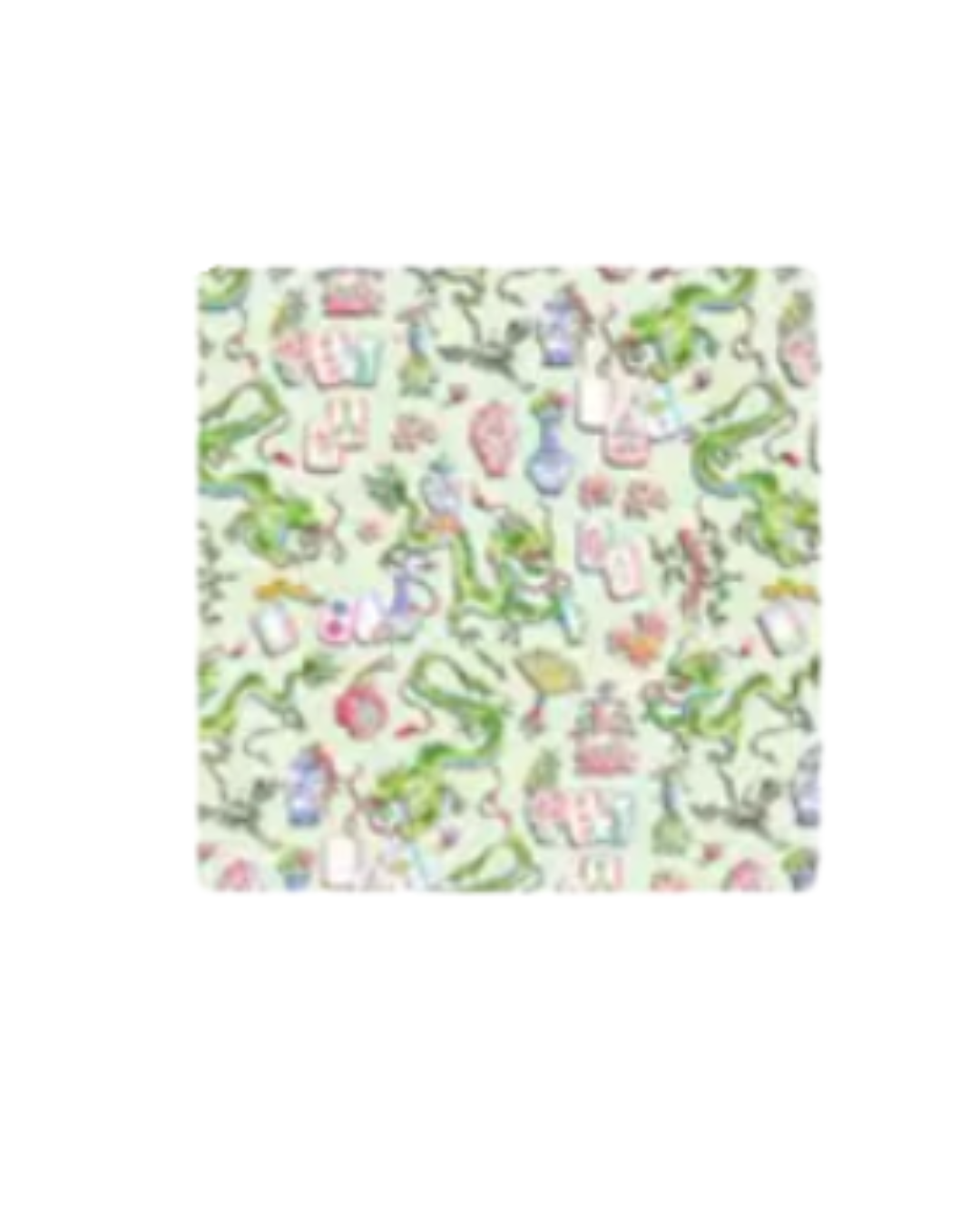 Mahjong Acrylic Tray 6"x6" Reversible Pattern