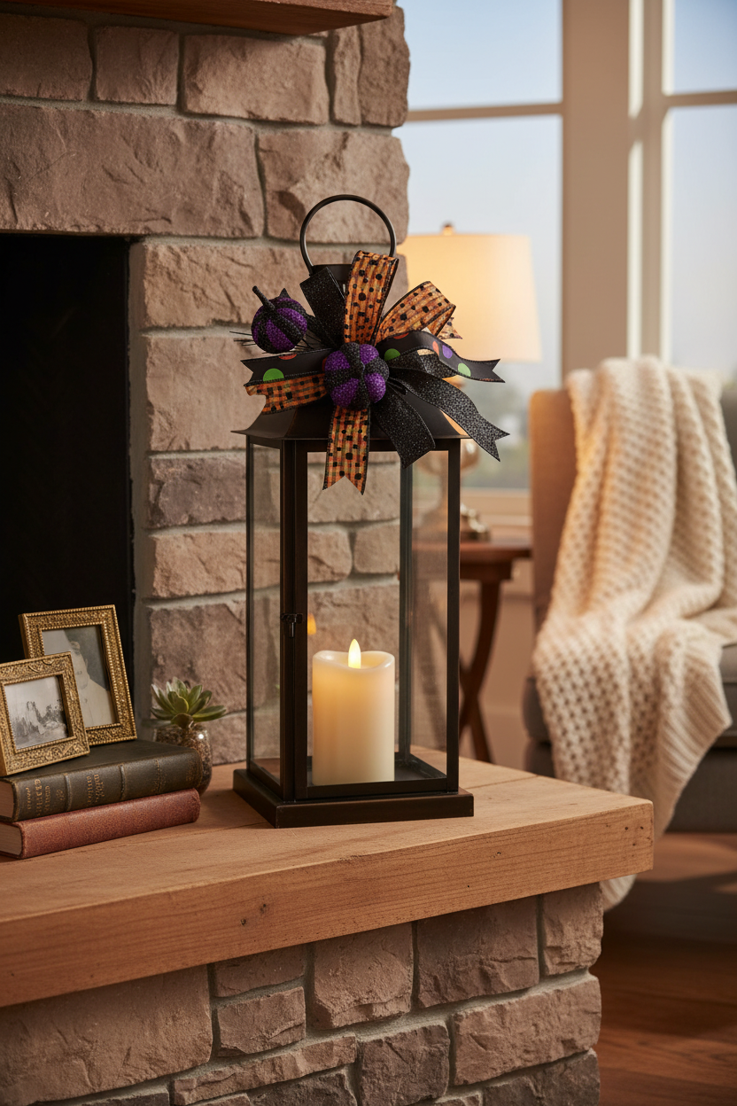Halloween lantern bow