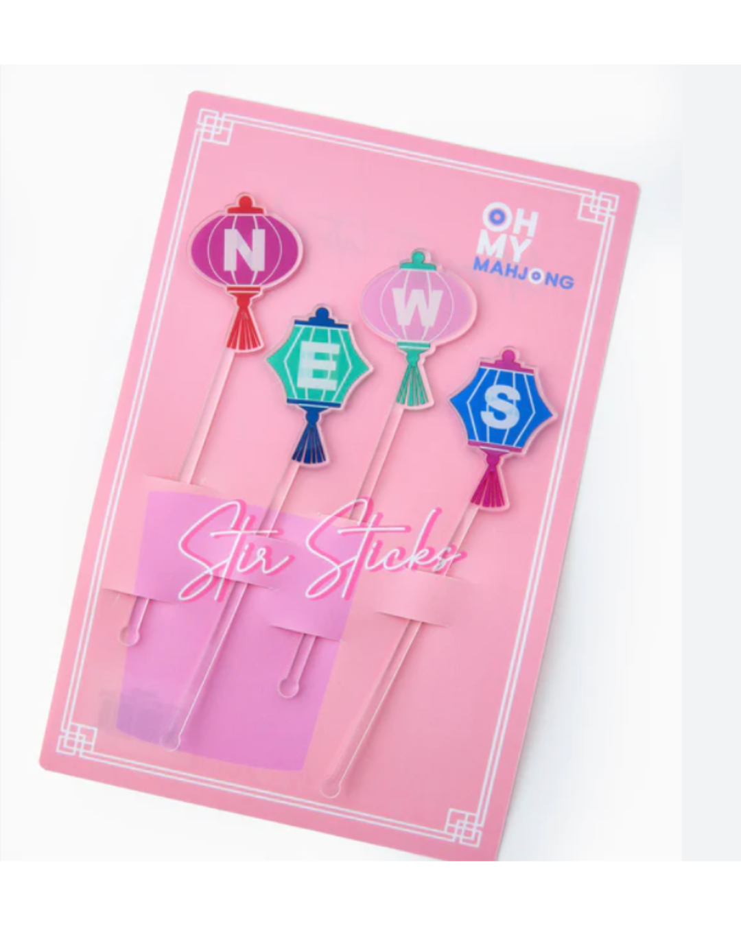 Mahjong Cocktail Stirrers Wind Lanterns
