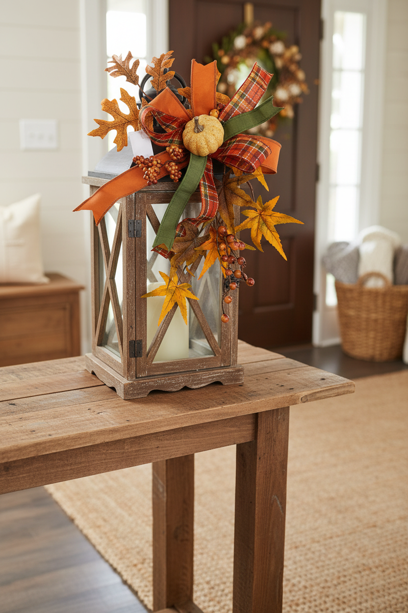 Fall Pumpkin Berry Lantern Bow
