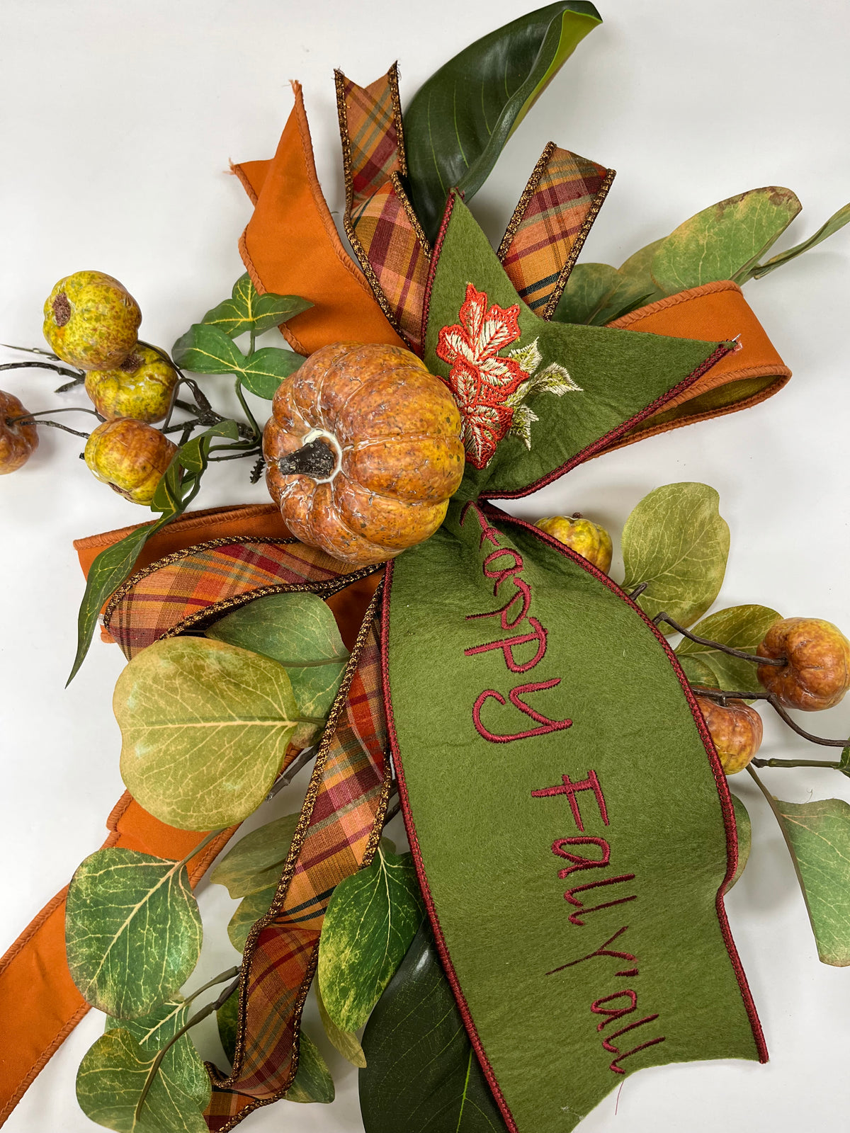 Happy Fall Y'all lantern bow