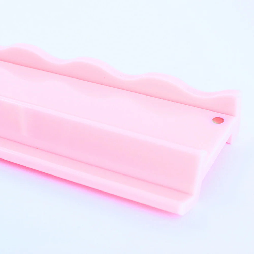 Premium Acrylic Mahjong Magnetic Rack Pusher Add-On, Wavy Solid Macaron Pink