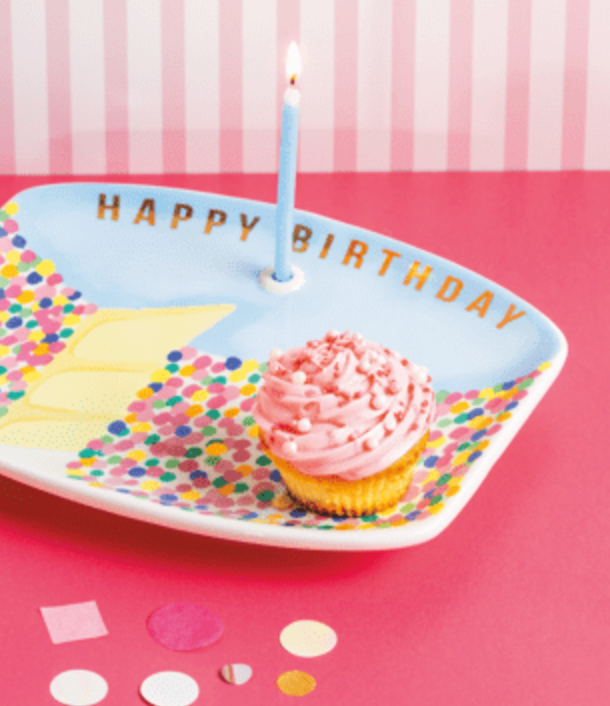 Blue Sing Birthday Plate