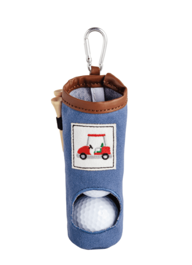 Blue Embroider Golf Keychain