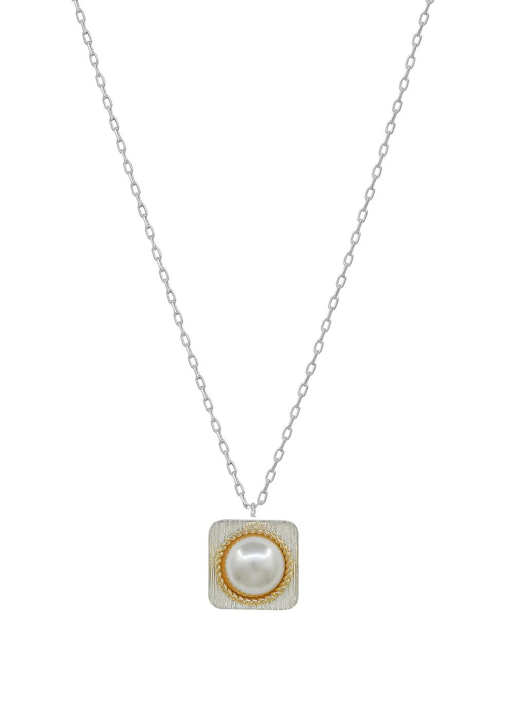 Meghan Browne Necklace: CAMA Silver Pearl