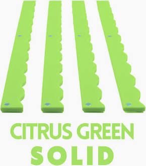 Premium Acrylic Mahjong Magnetic Rack Pusher Add-On, Solid Citrus Green Wavy