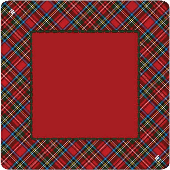 Anders Ruff Design Mahjong Mat - Neoprene Tartan Tidings Mahjong Mat - Holiday Plaid Christmas