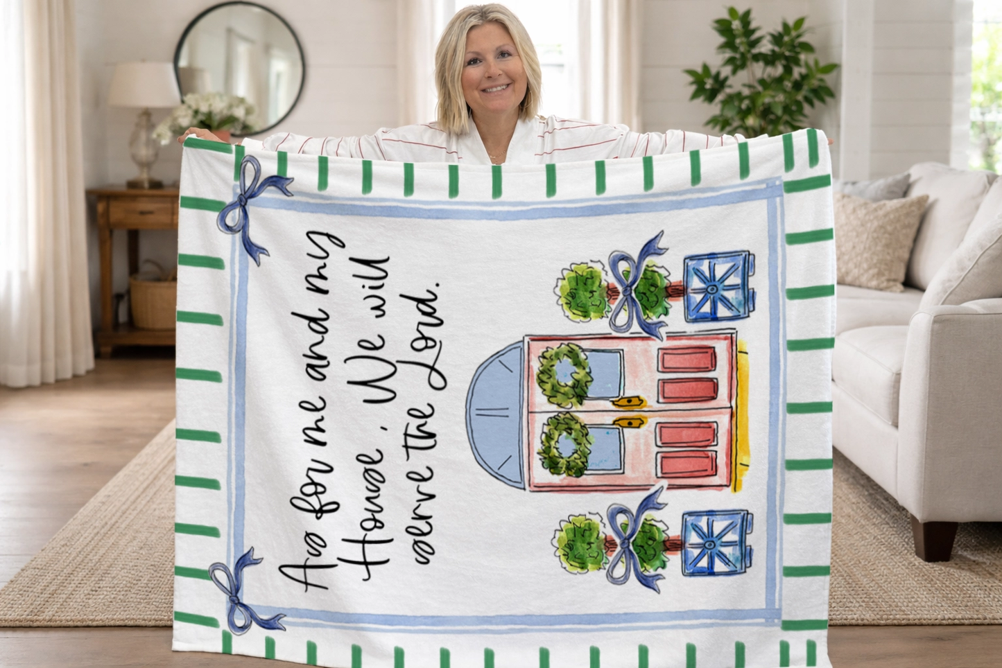 Fleece Blanket - As For Me And My House