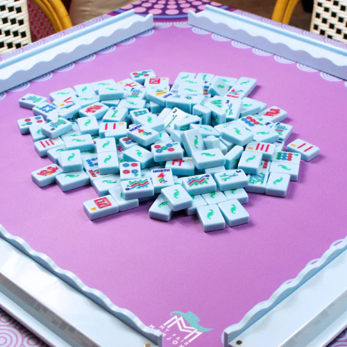 Mahjong Confetti Mat Purple