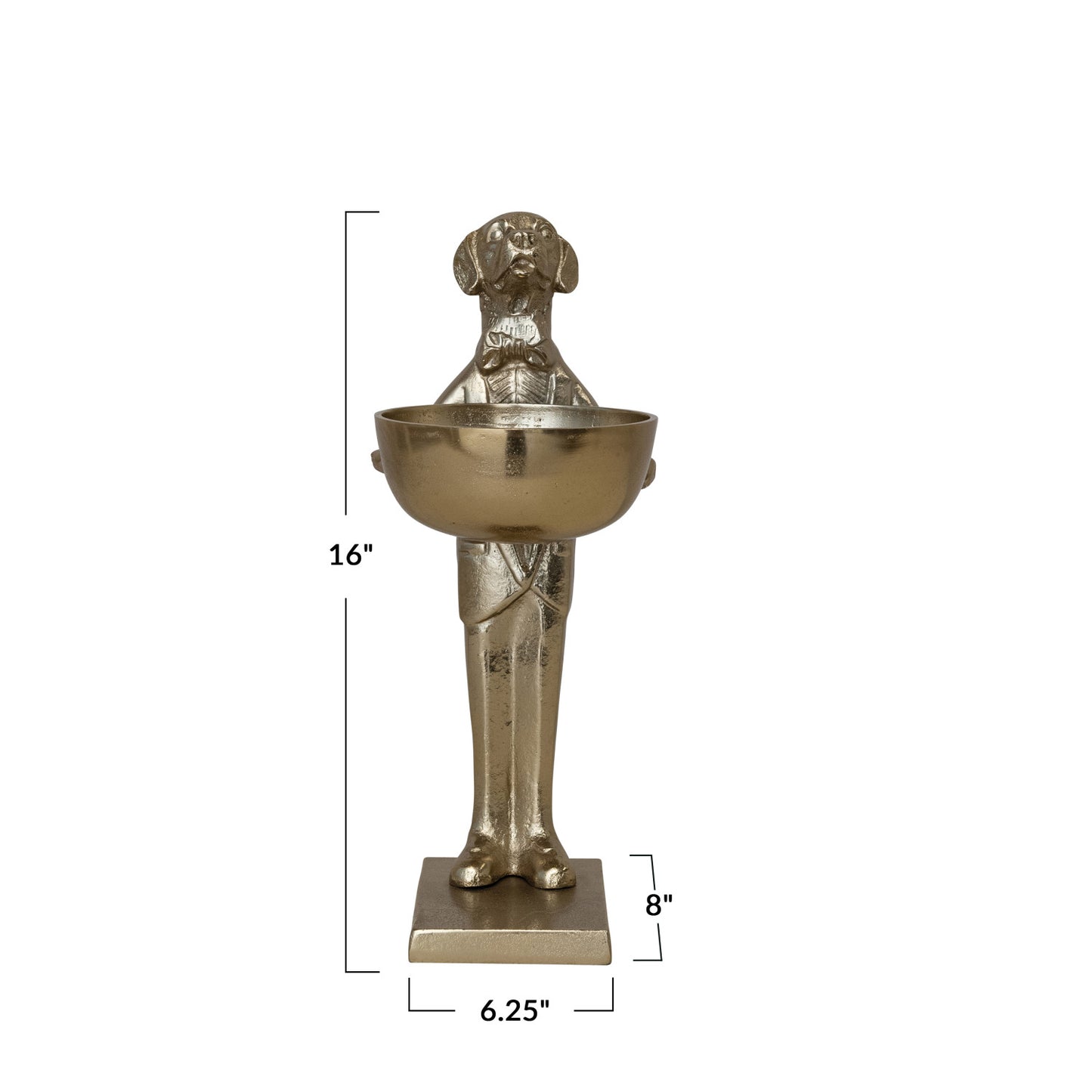 Cast Aluminum Dog Holding Bowl