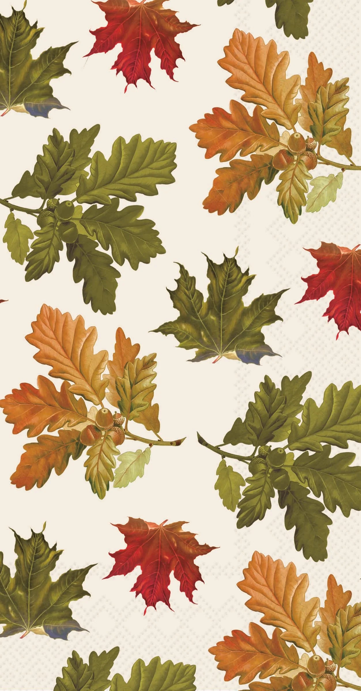 Guest Napkin, Earthtone Leaves