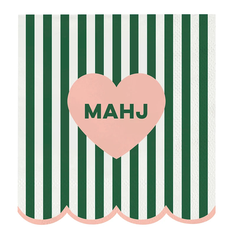 Scalloped Cocktail Napkin - Mahj