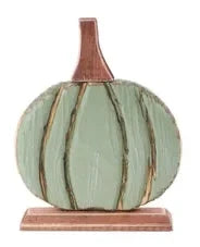 Mint Large Cedar Pumpkin with Base