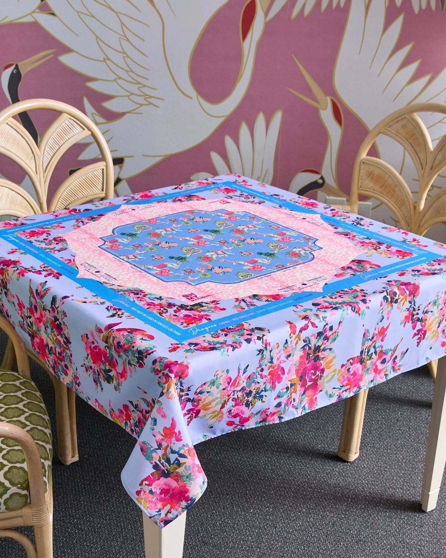 Mahjong Naples Instructional Tablecloth