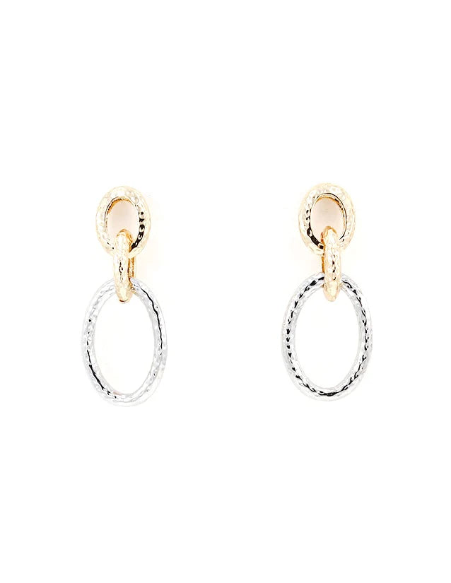 Meghan Browne Earrings: NELA Gold/Silver Multi Hoops