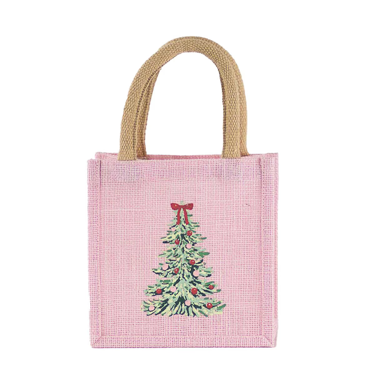 Noelle Tree Petite Gift Tote Light Pink/Multi 7x7x5
