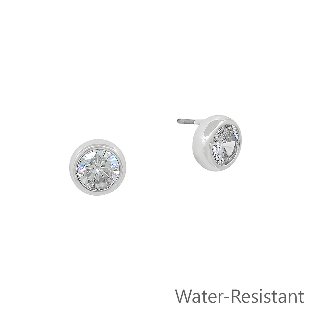 Earrings: ORI SC Silver Clear Stone Stud