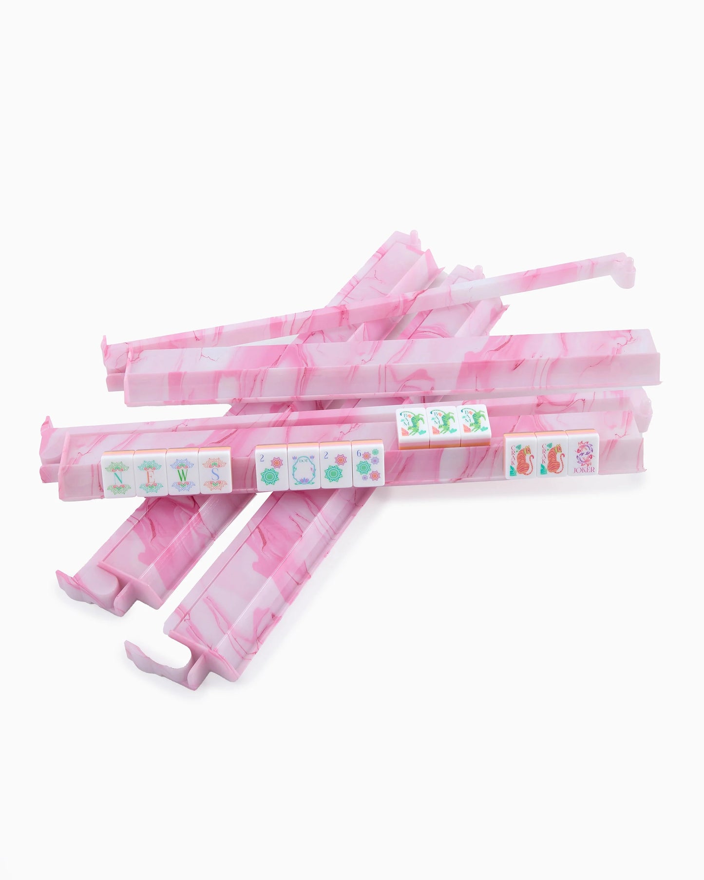 Mahjong Pink Quartz Rack & Pushers