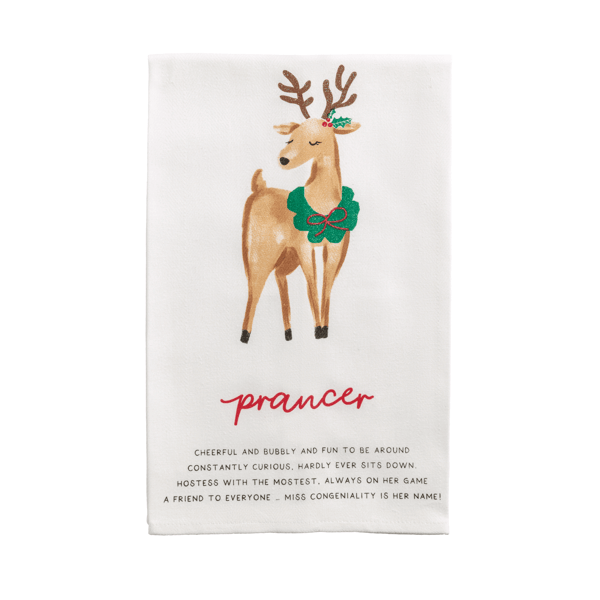 Prancer Poem Towel