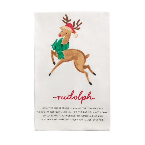 Rudolph Poem Towel