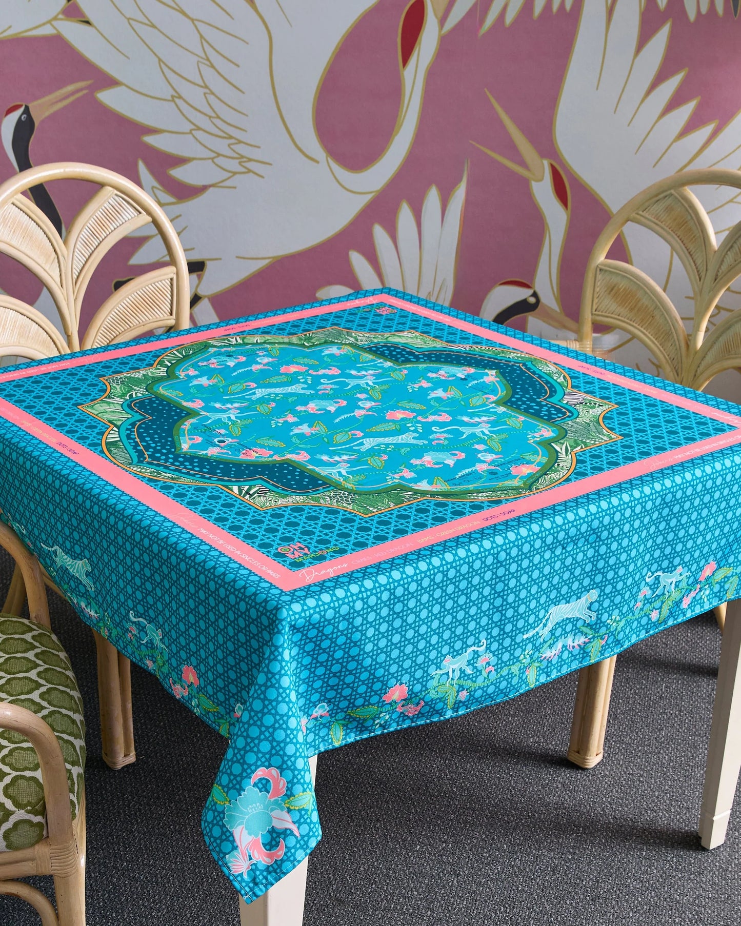 Mahjong Zanzibar Instructional Tablecloth