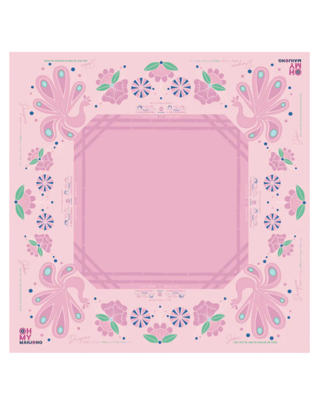 Mahjong Pink Birdie Mat