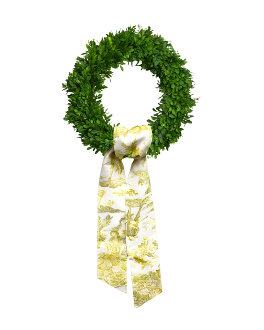 Lime & White Wreath Sash