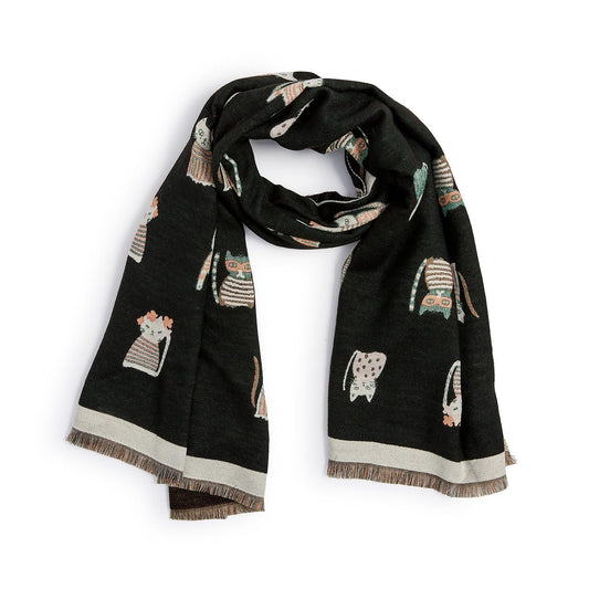 Cat Print Scarf