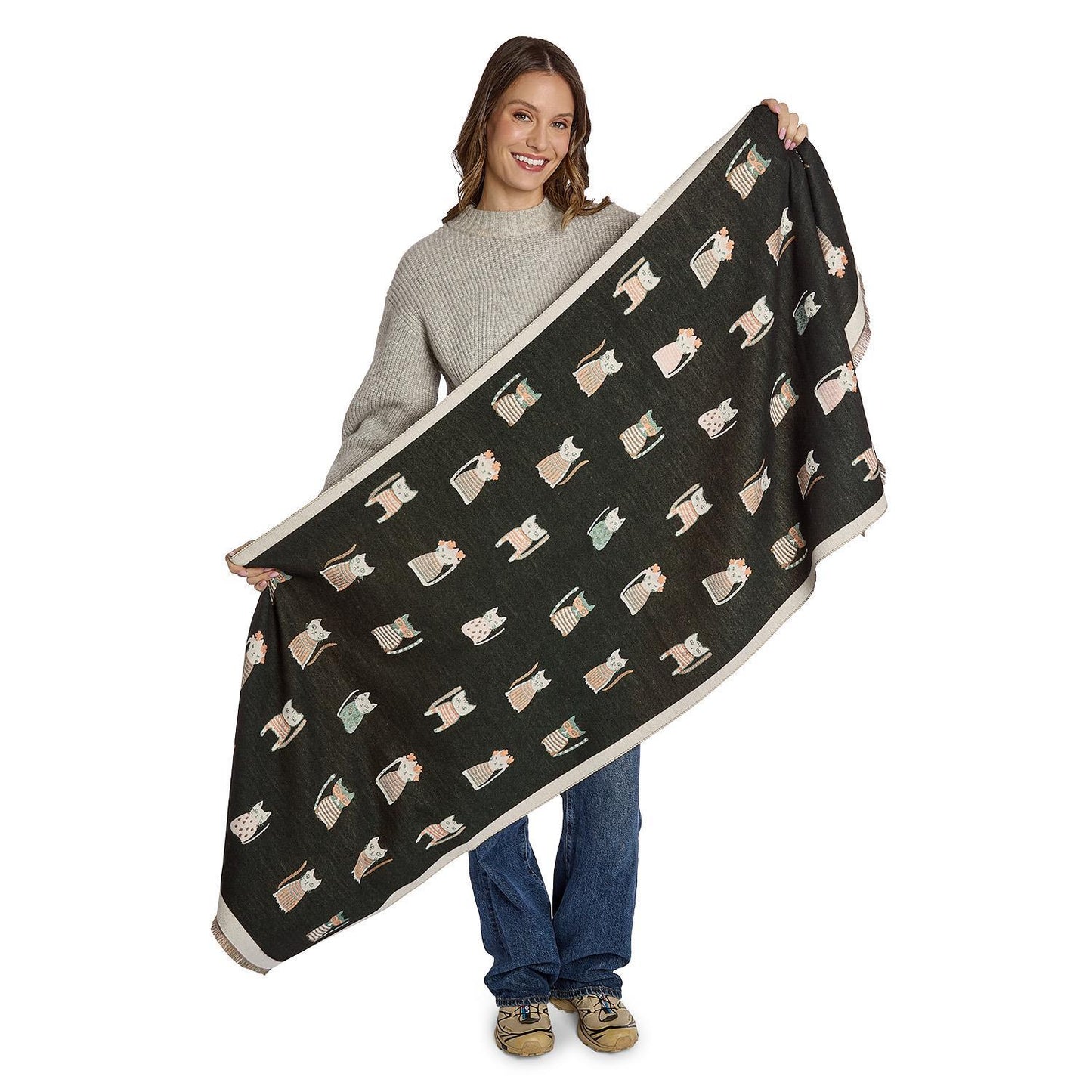 Cat Print Scarf