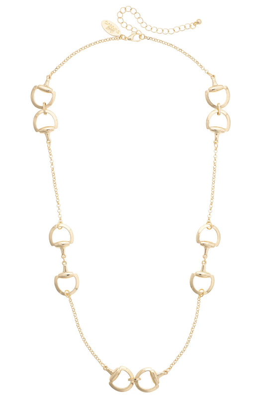 Pepper Linked Necklace in Shiny Gold