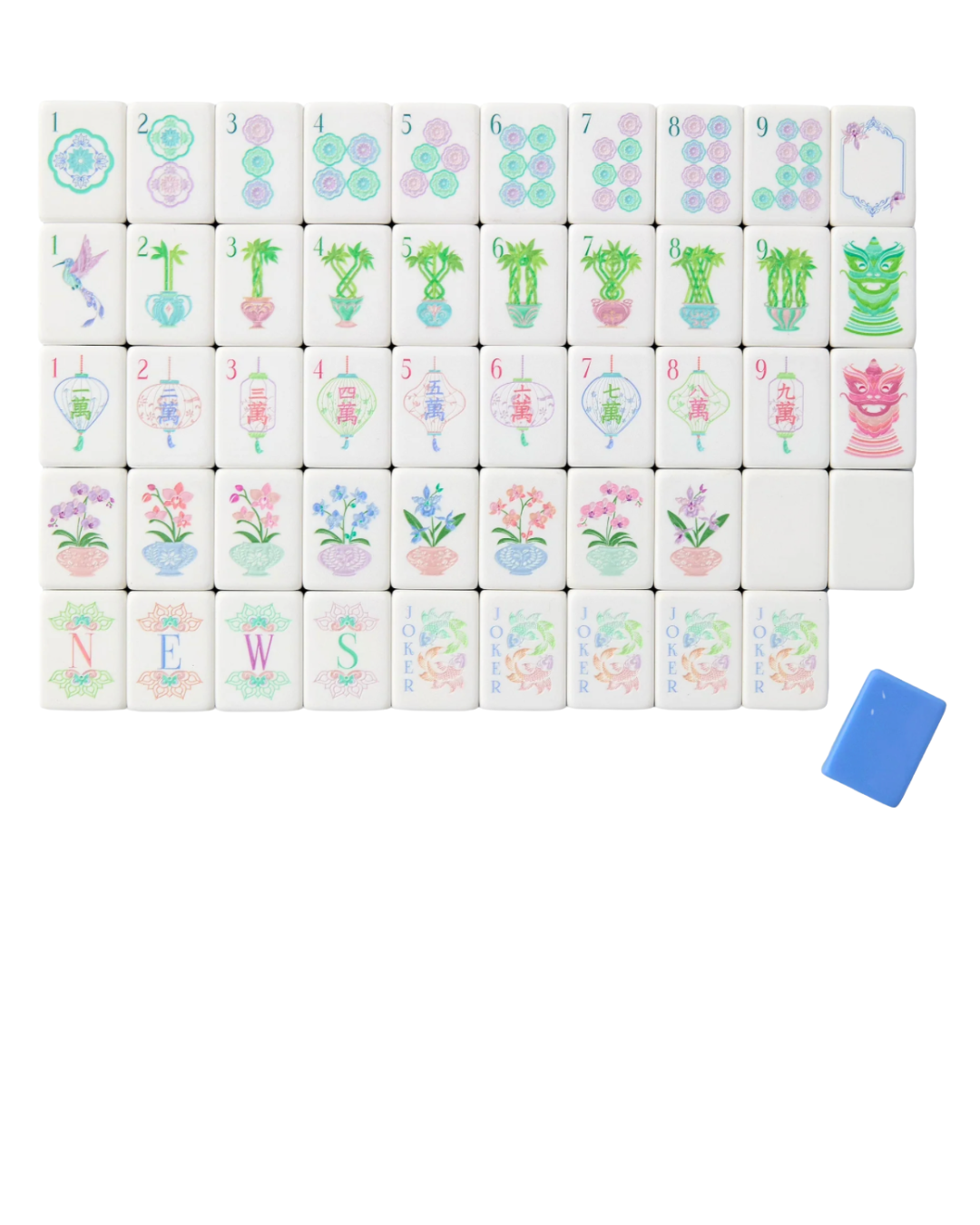 Mahjong Tile Set Moonlight