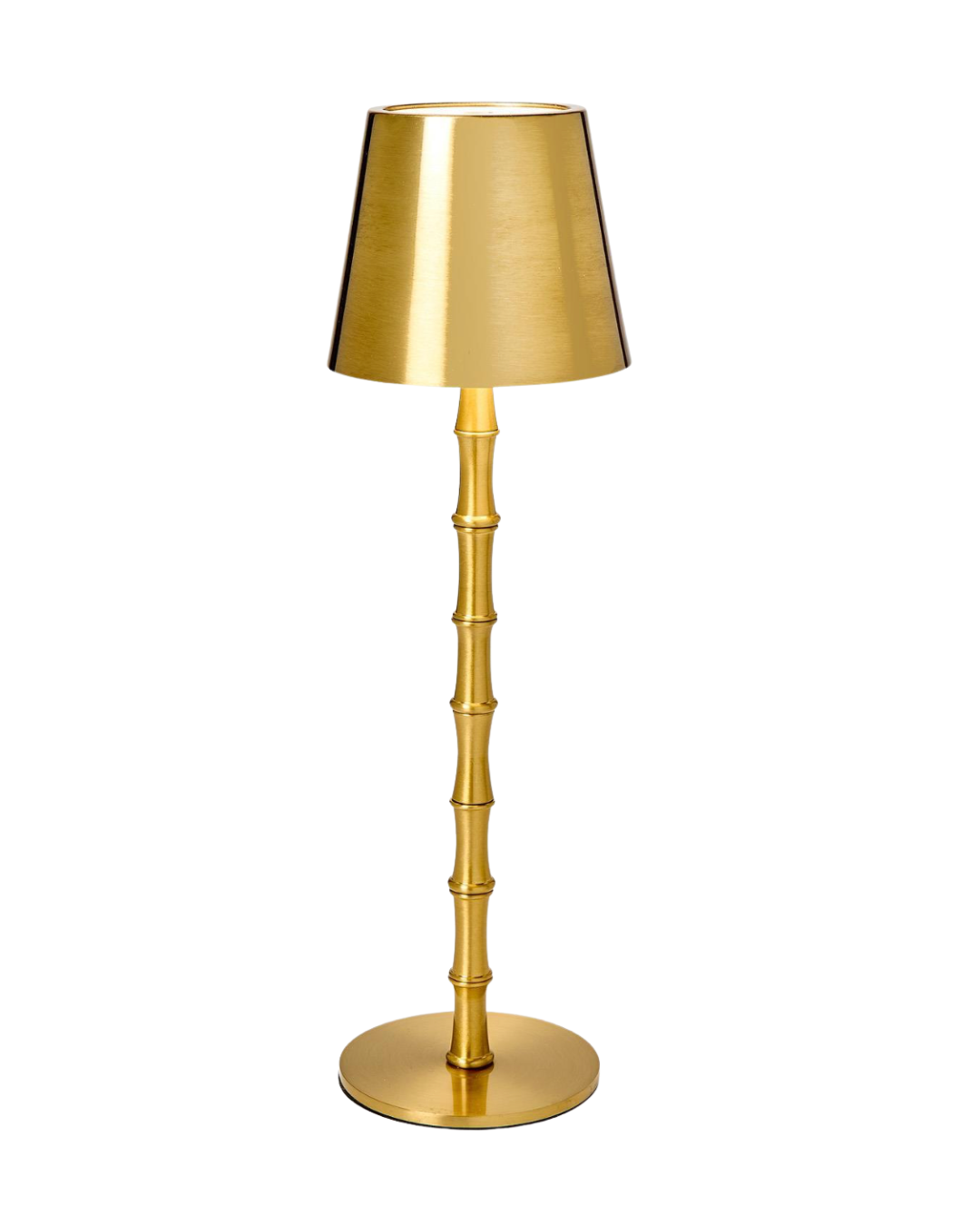 LED Cordless Gold Bamboo Lamp