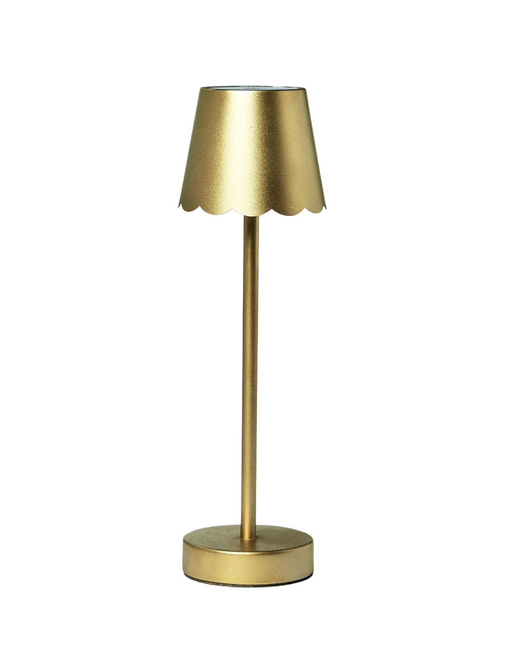 LED Table Lamp Gold Scalloped Edge