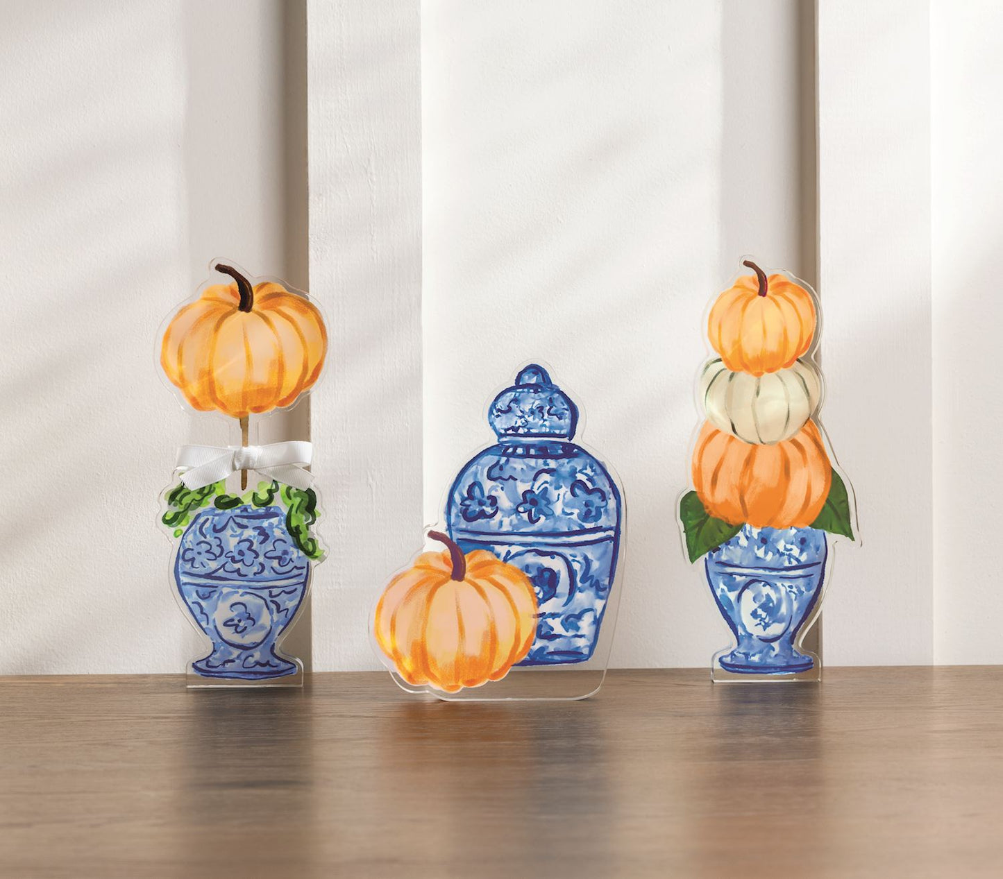 One Pumpkin Acrylic Sitter