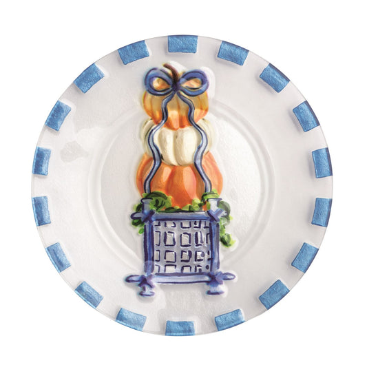 Topiary Fused Glass Plate