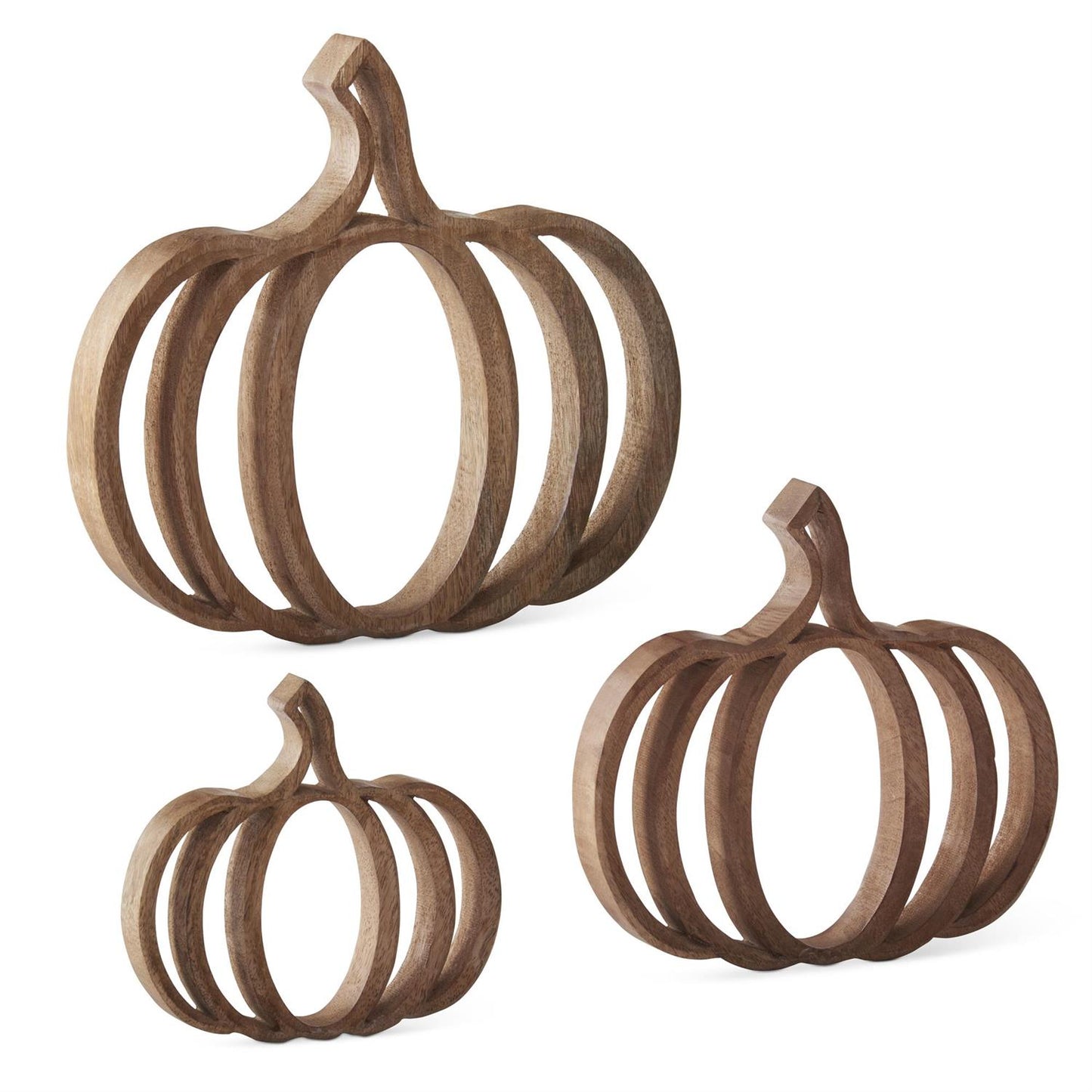 7.5" Wood Cutout Pumpkin