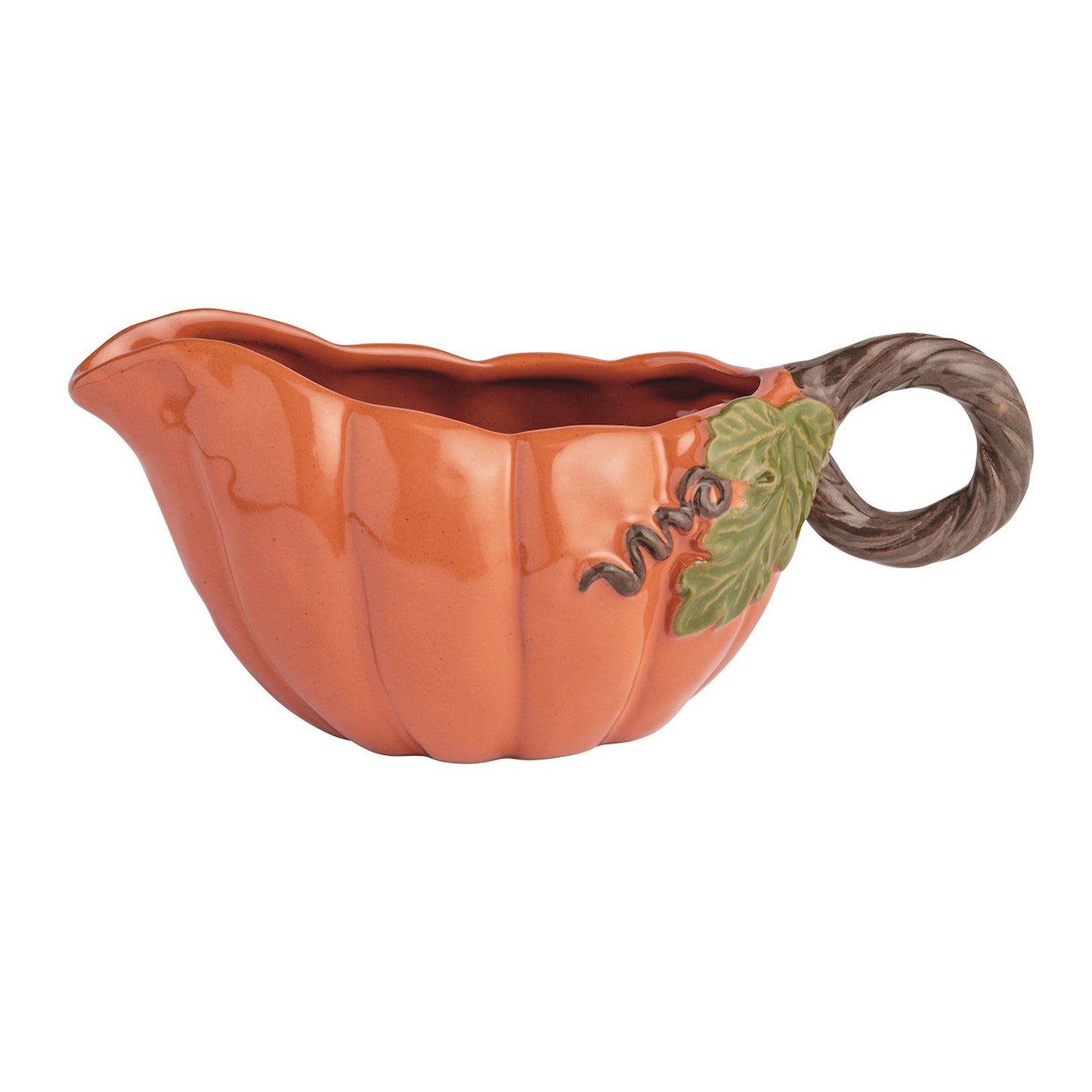 Pumpkin Ceramic Gravy Boat