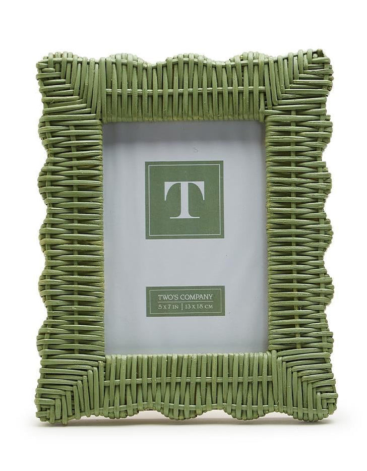 Green Wicker Frame 5"x7"