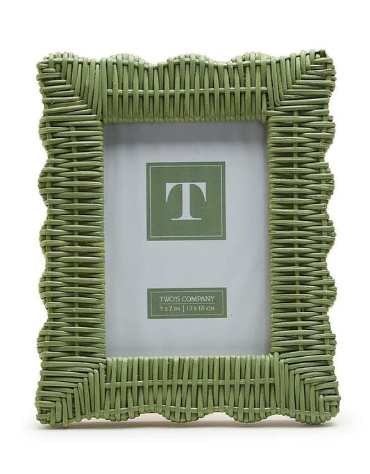 Green Wicker Frame 5"x7"