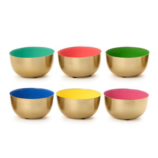 Small Metal Bowls w/Enamel