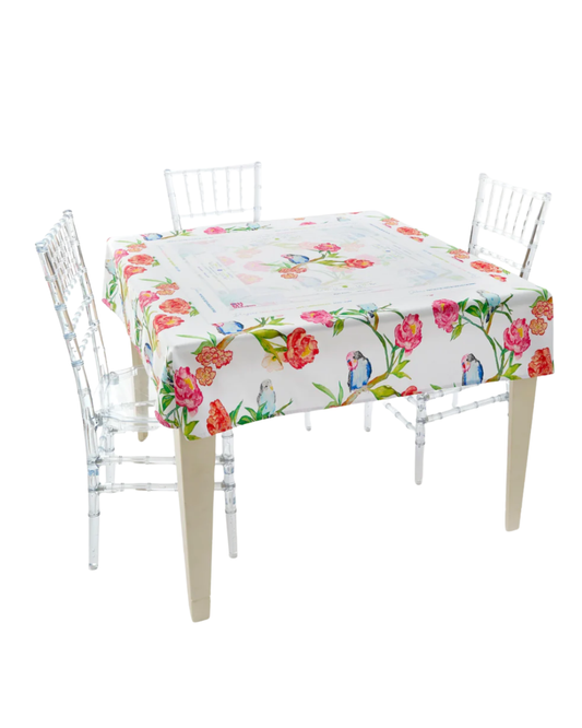 Mahjong Instructional Tablecloth Parakeet Perch