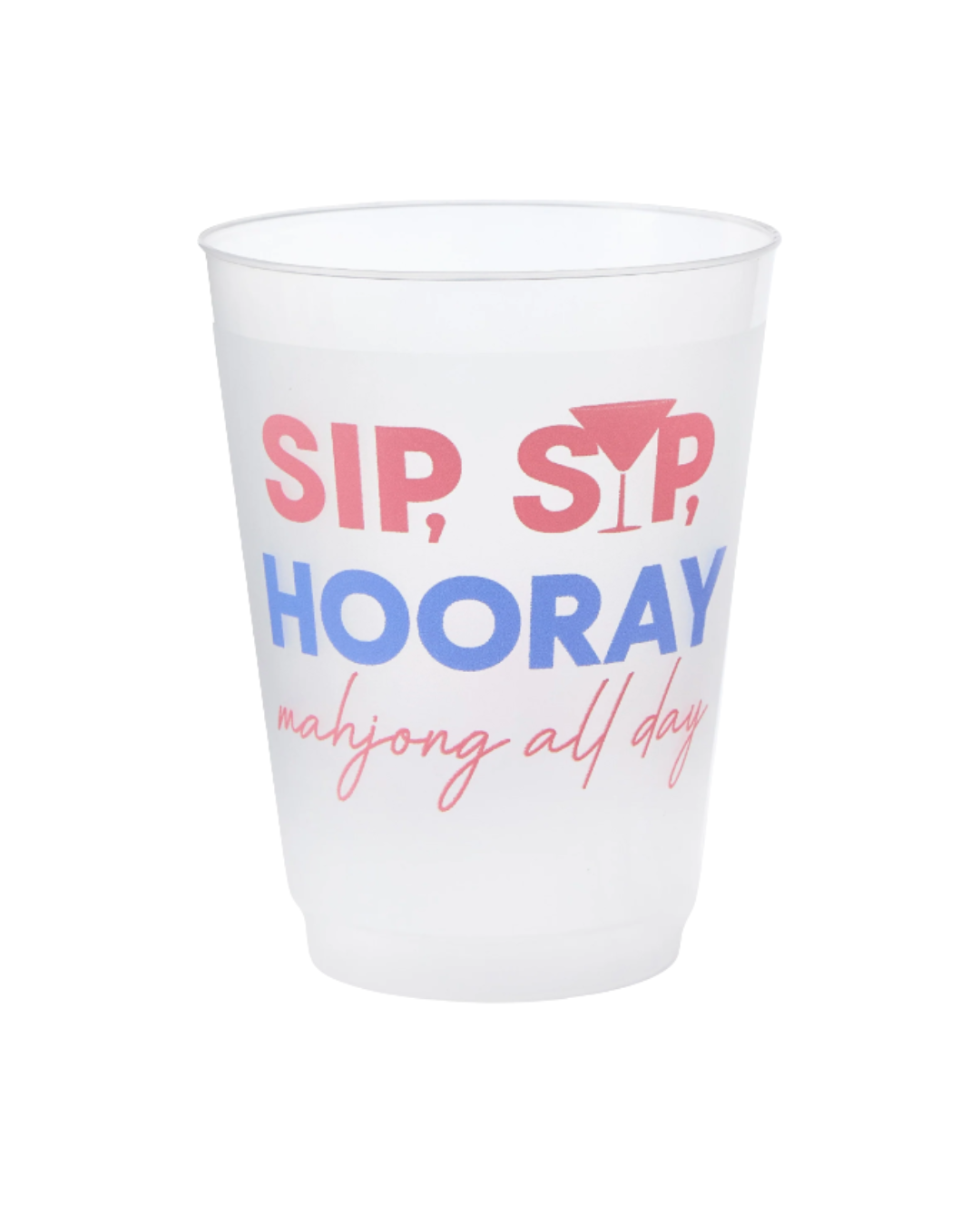 Mahjong Sip Sip Horray set of 10 plastic cups