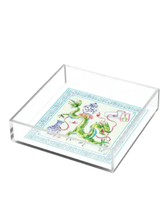 Mahjong Acrylic Tray 12"x12" Reversible Pattern