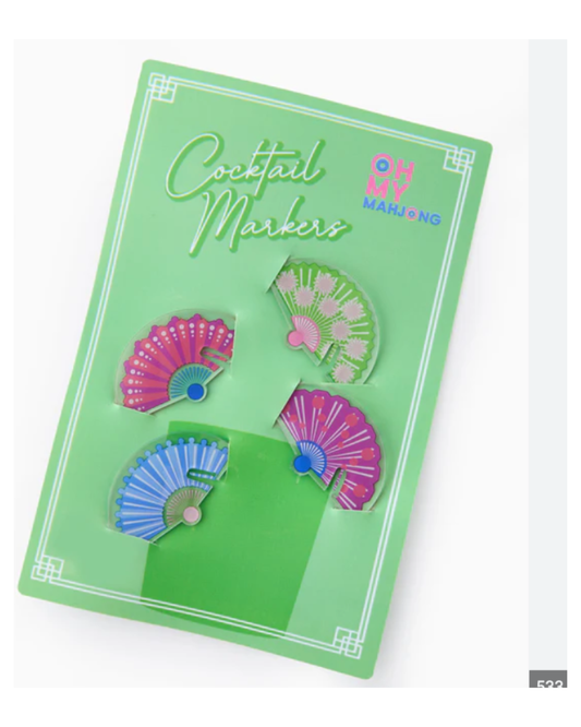 Mahjong Cocktail Markers Sensu Fans