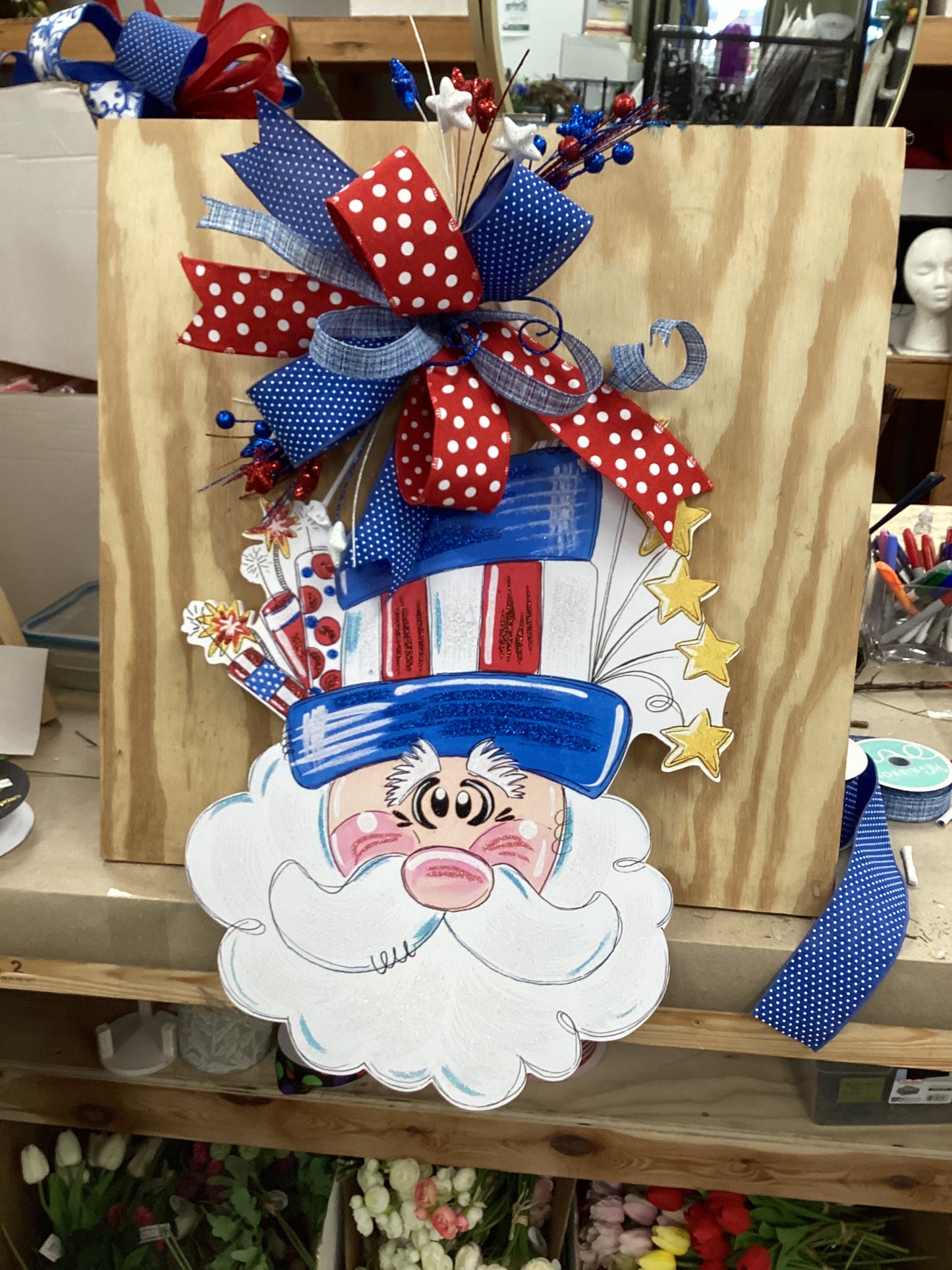 Custom 4th of July door hanger