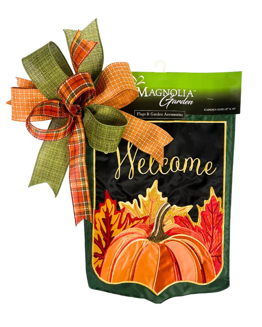 Fall Garden Flag & Bow