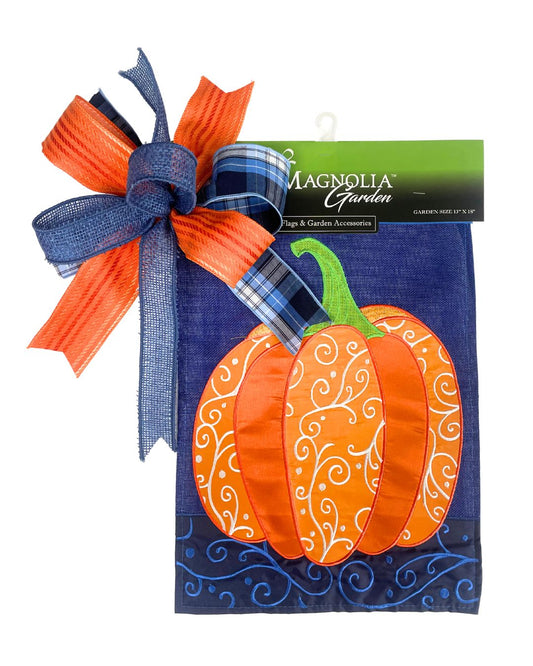 Fall Garden Flag & Bow